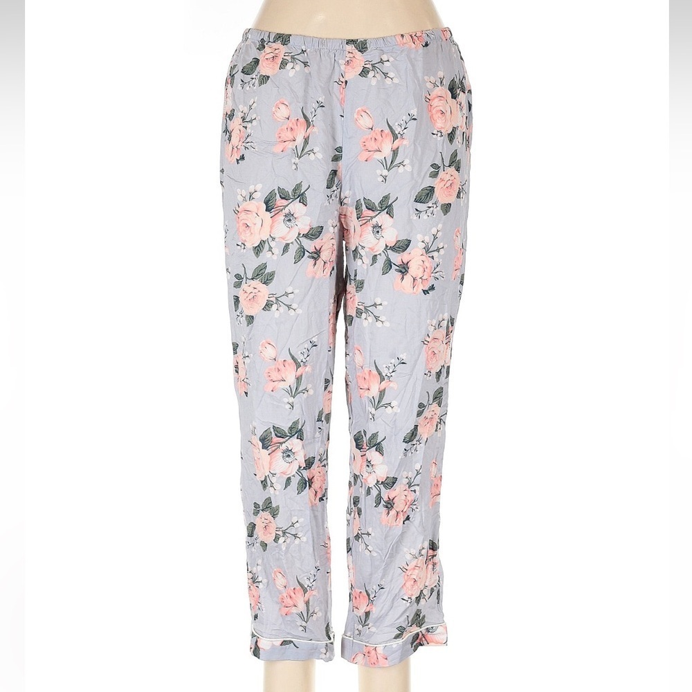 Vintage Nordstrom Lingerie Floral Print Pajama Pull On Pants Women’s Size Medium